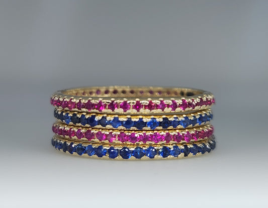 Made To Order - Gemstone Eternity Band Ring #530