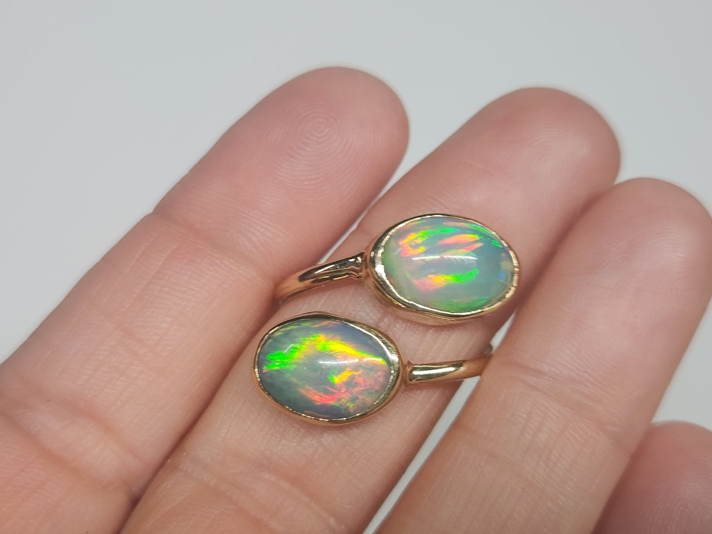 Opal Ring 14k Gold Adjustable Size #534