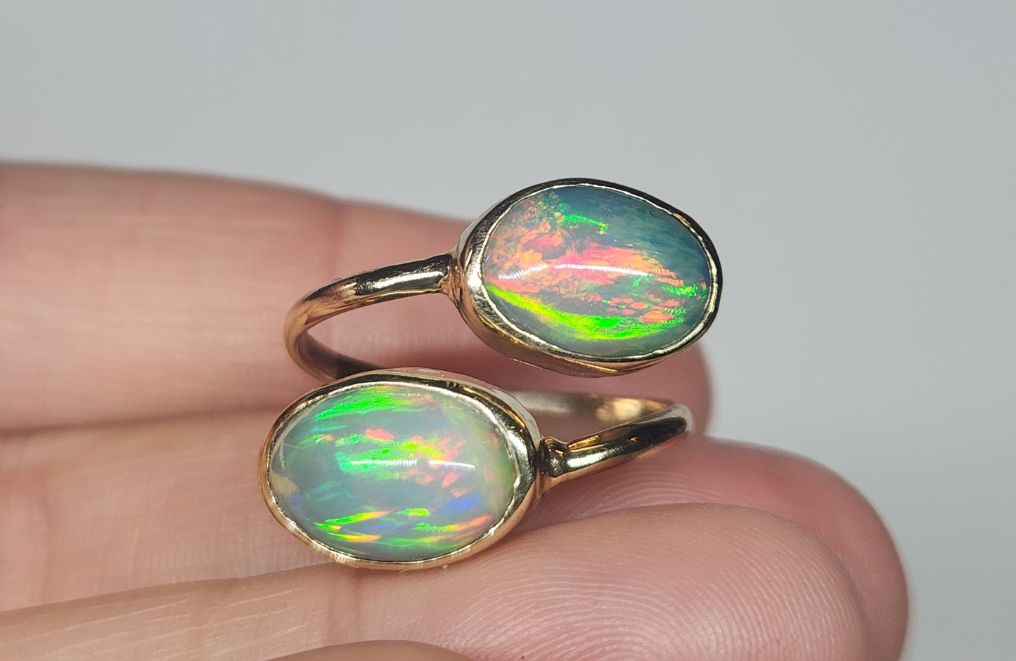 Opal Ring 14k Gold Adjustable Size #534