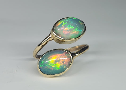 Opal Ring 14k Gold Adjustable Size #534