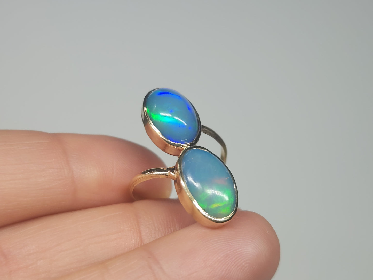 Opal Ring 14k Gold Adjustable band #533