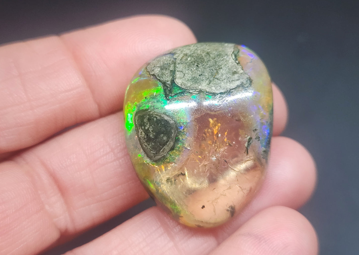 Ethiopian Polished Opal Specimen 49 Carat Gemstone #573