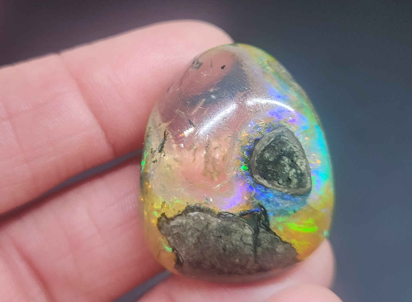 Ethiopian Polished Opal Specimen 49 Carat Gemstone #573