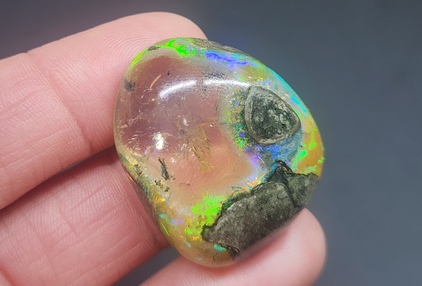 Ethiopian Polished Opal Specimen 49 Carat Gemstone #573