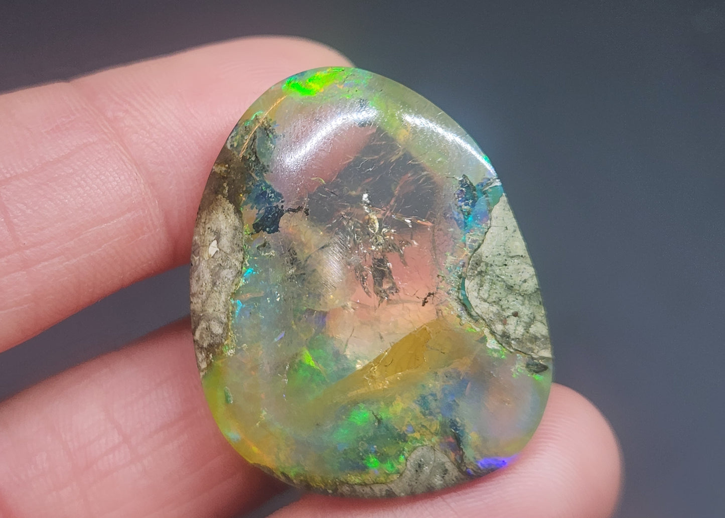 Ethiopian Polished Opal Specimen 49 Carat Gemstone #573
