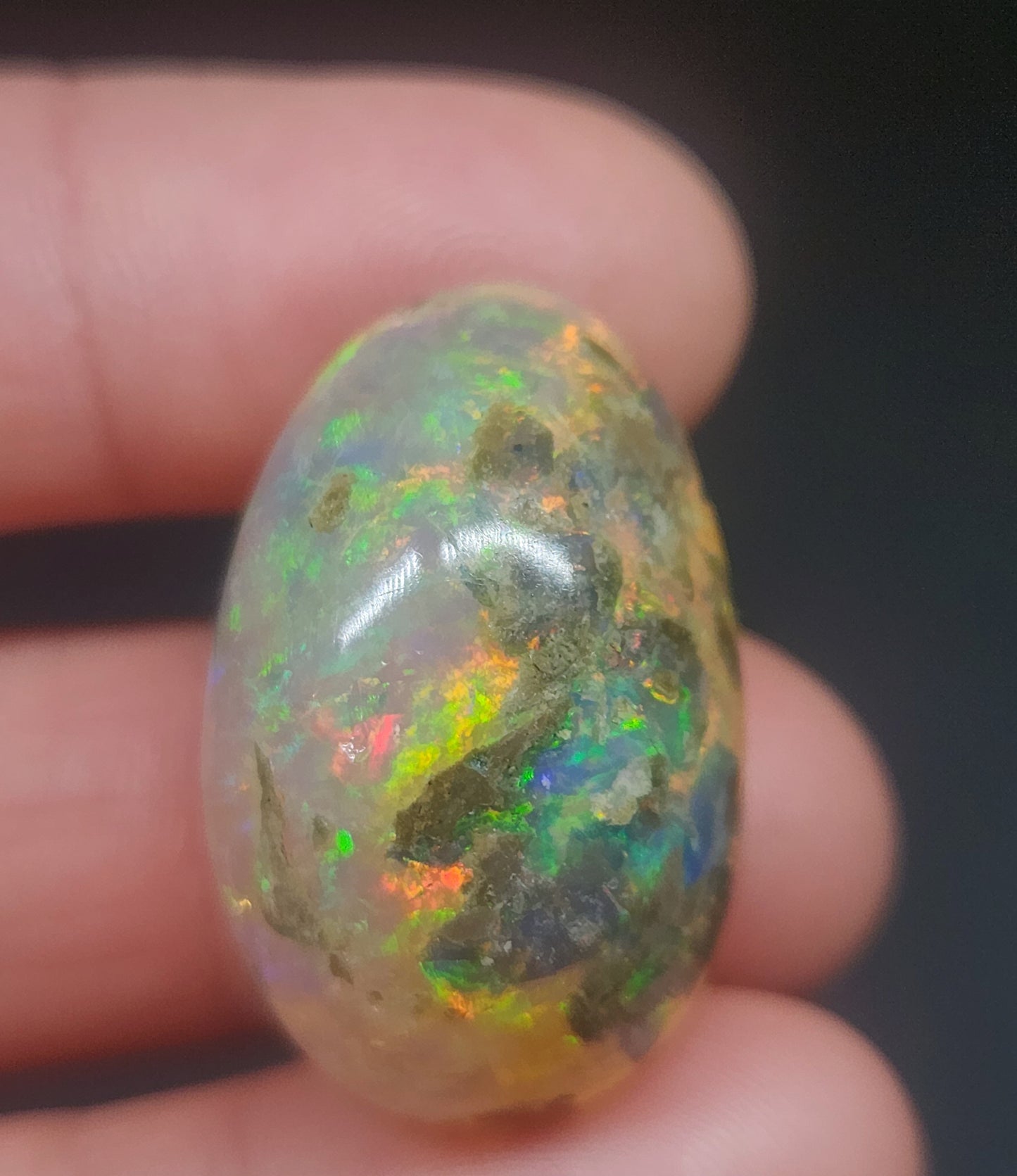 Ethiopian Polished Opal Specimen 36 Carat Gemstone #575