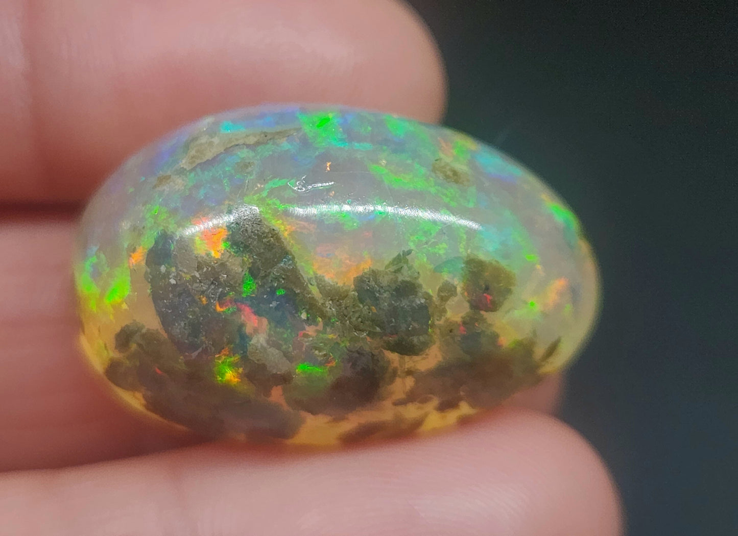 Ethiopian Polished Opal Specimen 36 Carat Gemstone #575