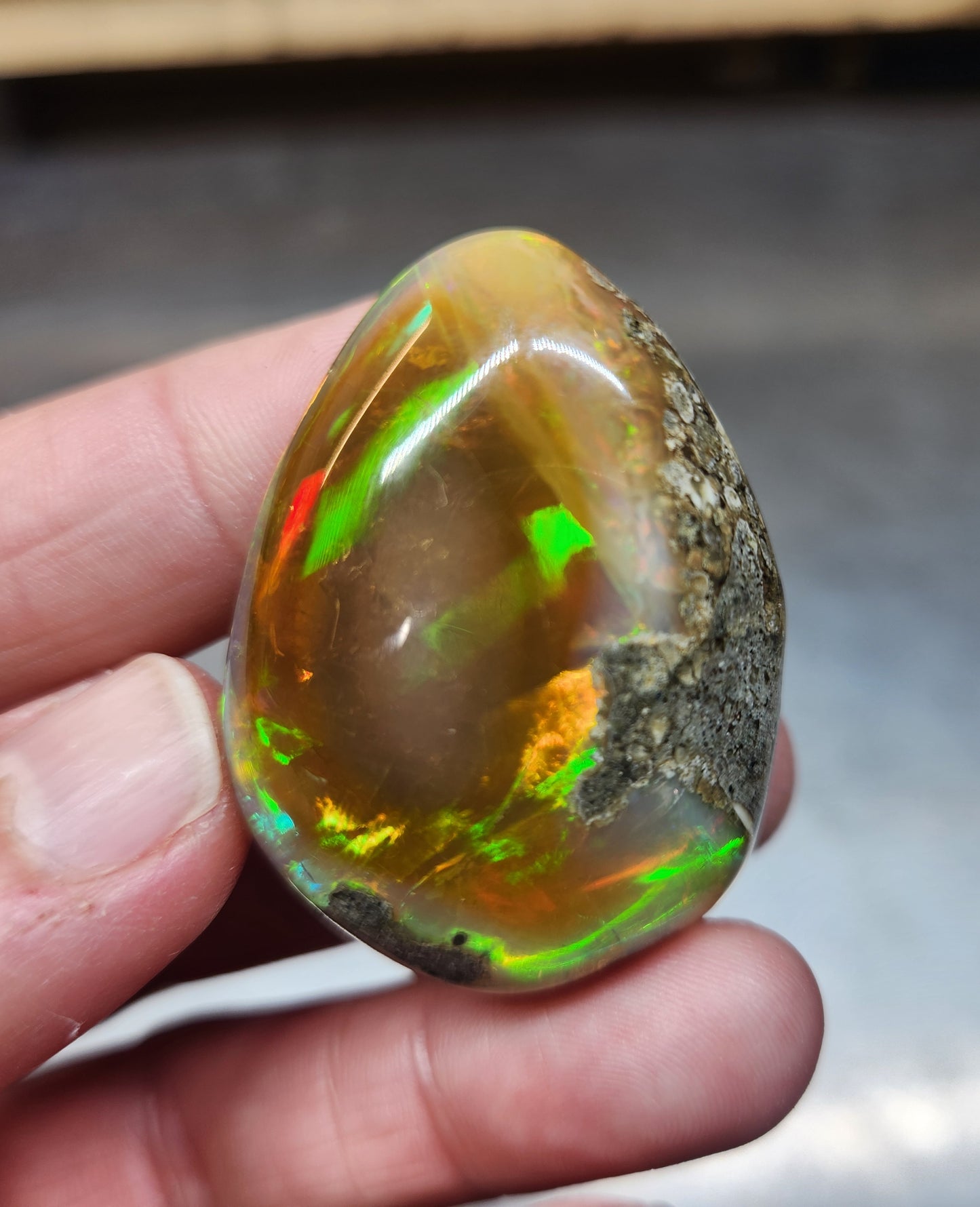 Ethiopian Polished Opal Specimen 93 Carat Gemstone #581