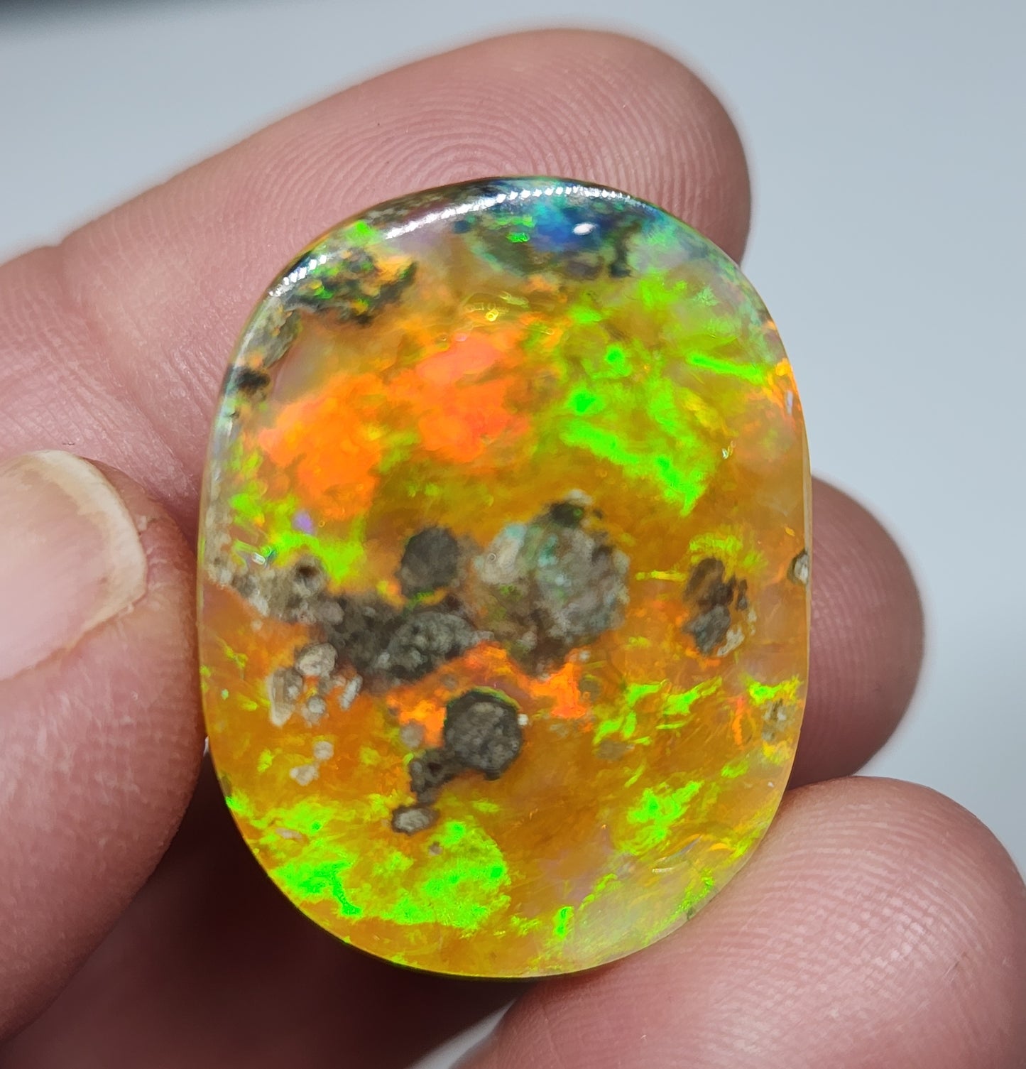 Ethiopian Polished Opal Specimen 38 Carat Gemstone #585