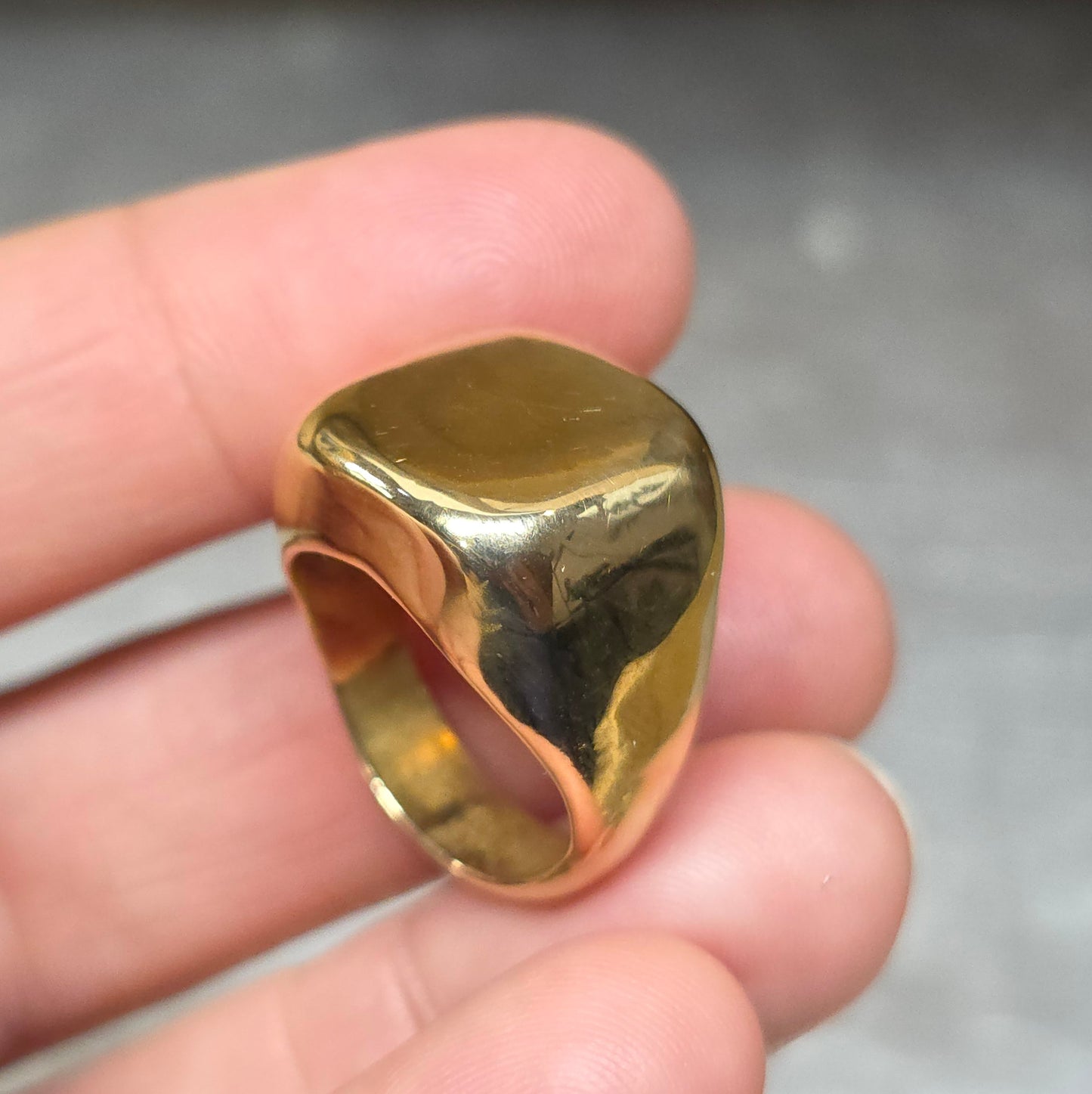 Brass Cube Ring - Unisex design #623