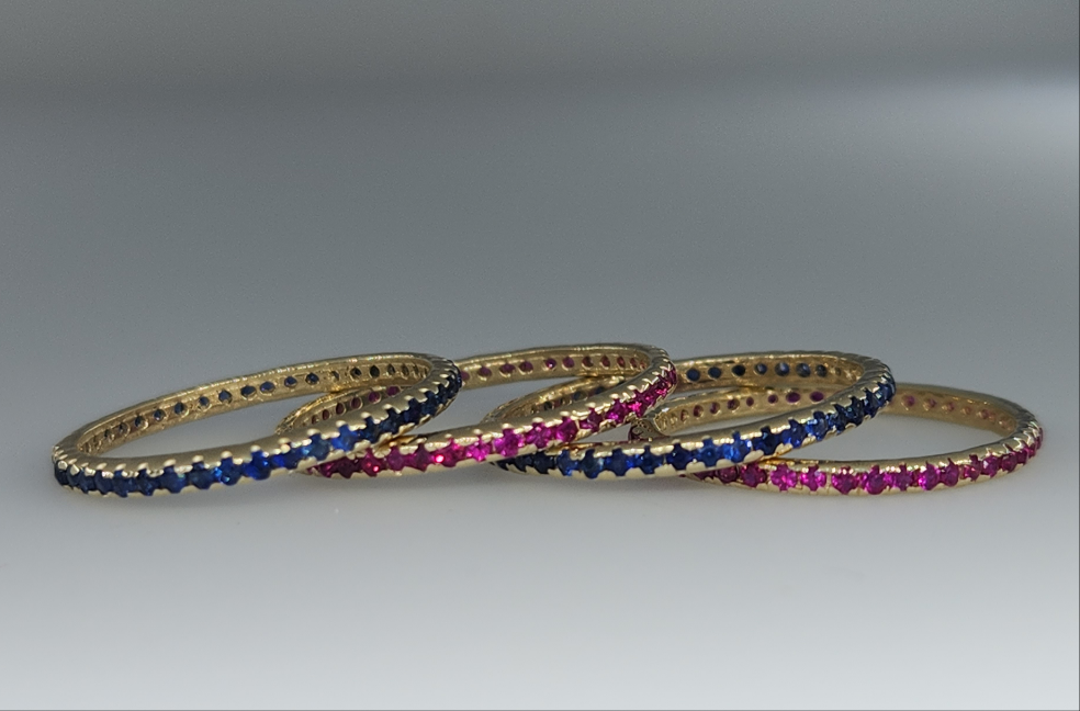 Made To Order - Gemstone Eternity Band Ring #530