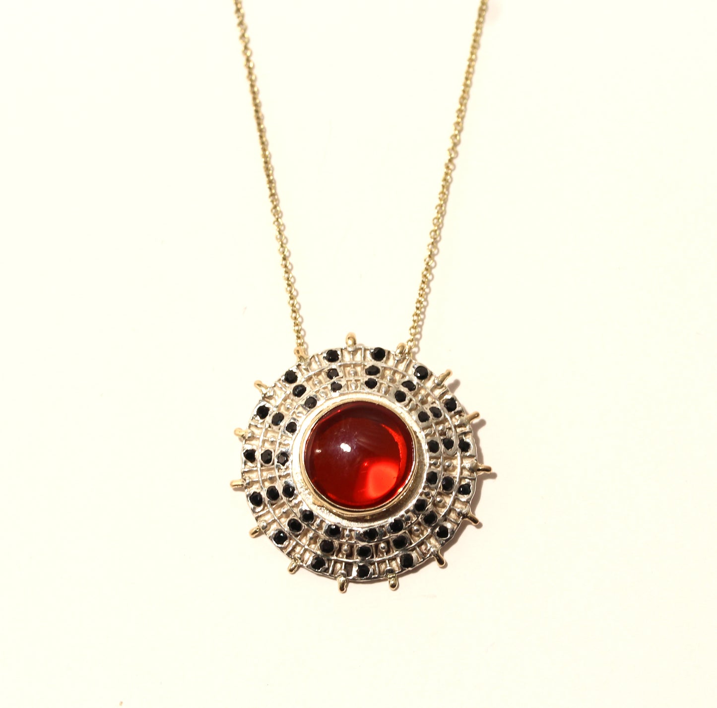 Made To Order - Opal Medallion Pendant 14k Gold