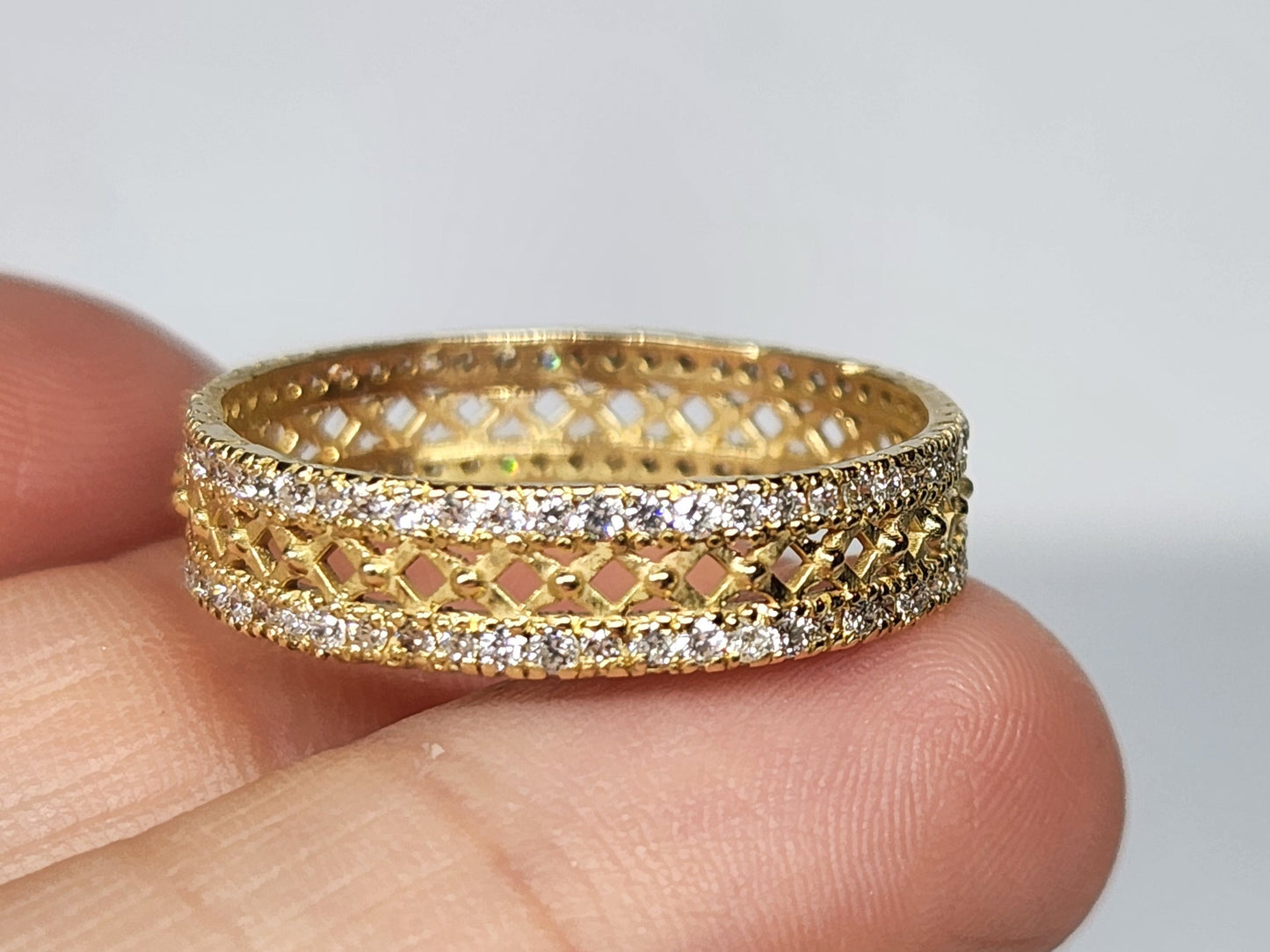 14k Yellow Gold Diamond Ring Band #458