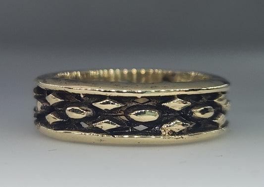 Rustic Brass Ring Band - Unisex Jewelry