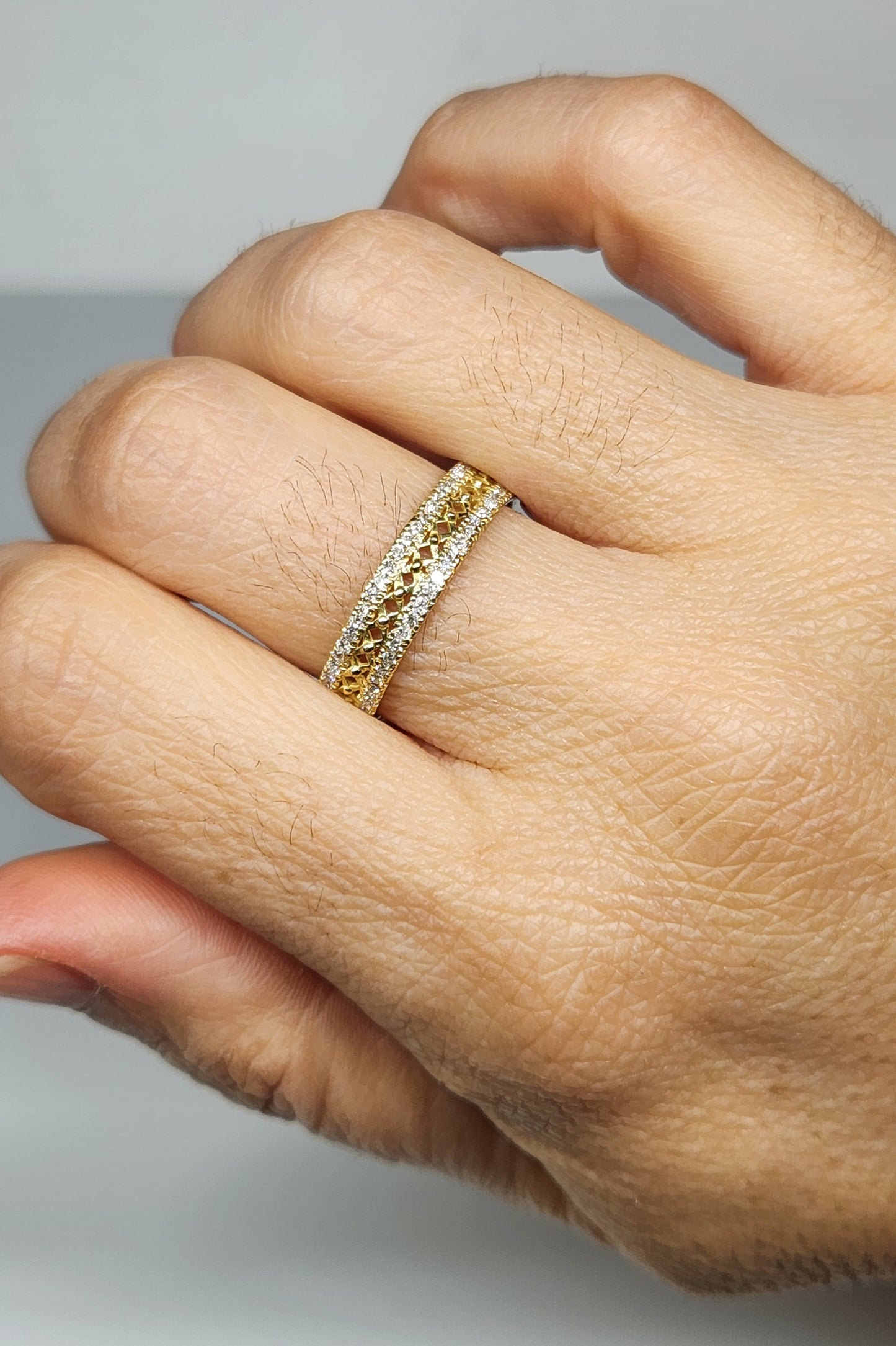 14k Yellow Gold Diamond Ring Band #458