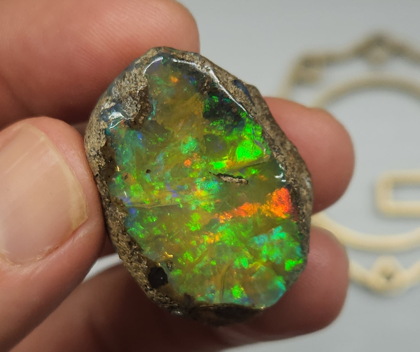 Natural Ethiopian Carved & Polished Opal Specimen #504