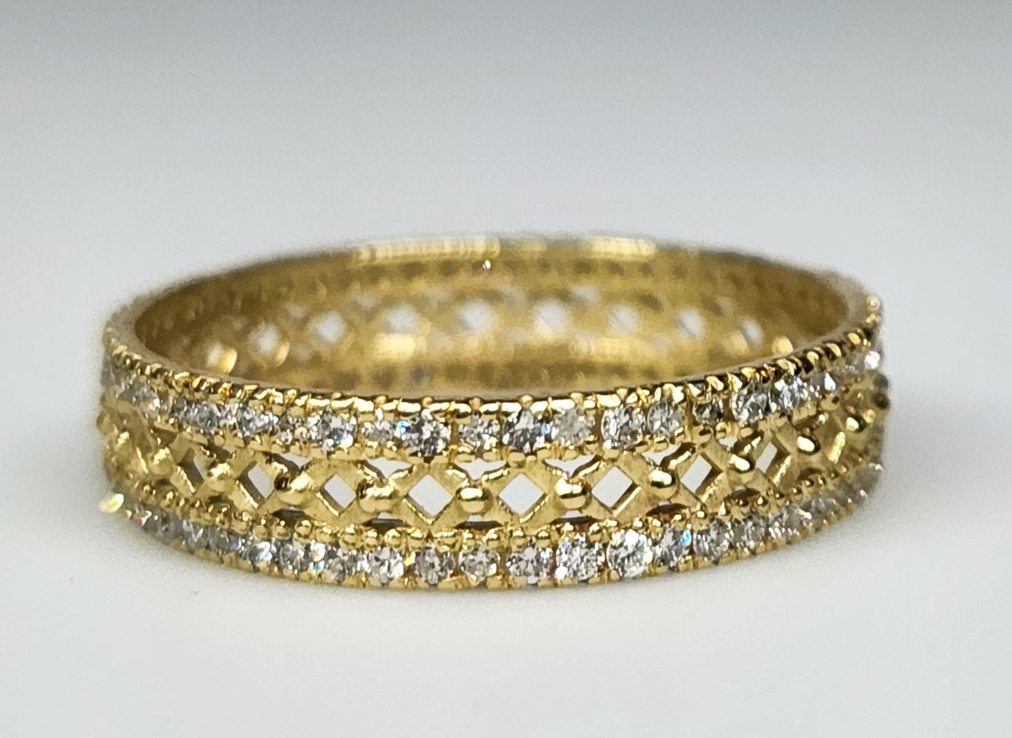 14k Yellow Gold Diamond Ring Band #458