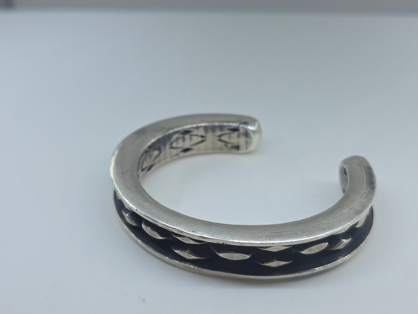 Rustic Sterling Silver Cuff Bracelet #602