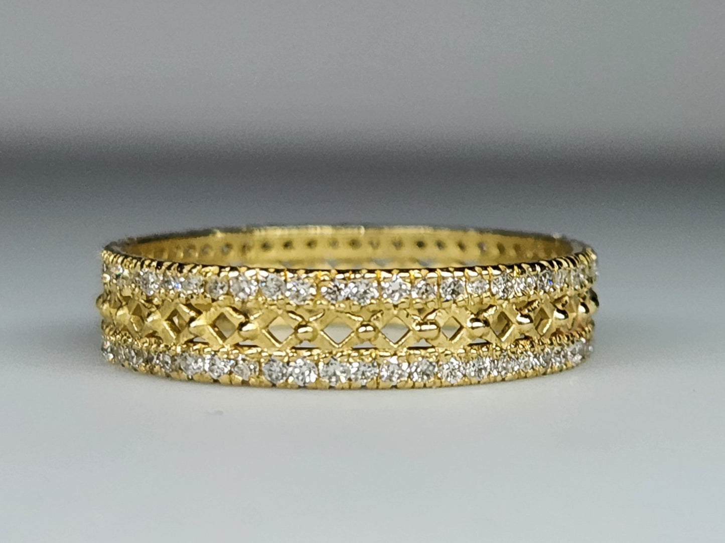 14k Yellow Gold Diamond Ring Band #458