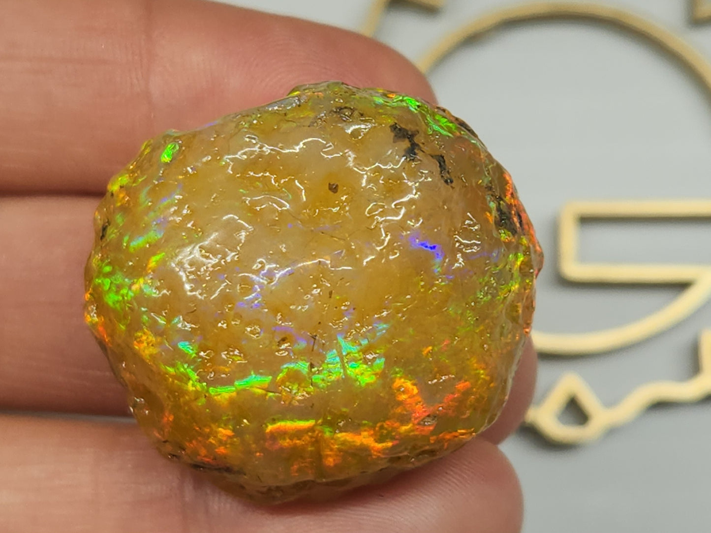 Natural Ethiopian Carved & Polished Opal Specimen #505