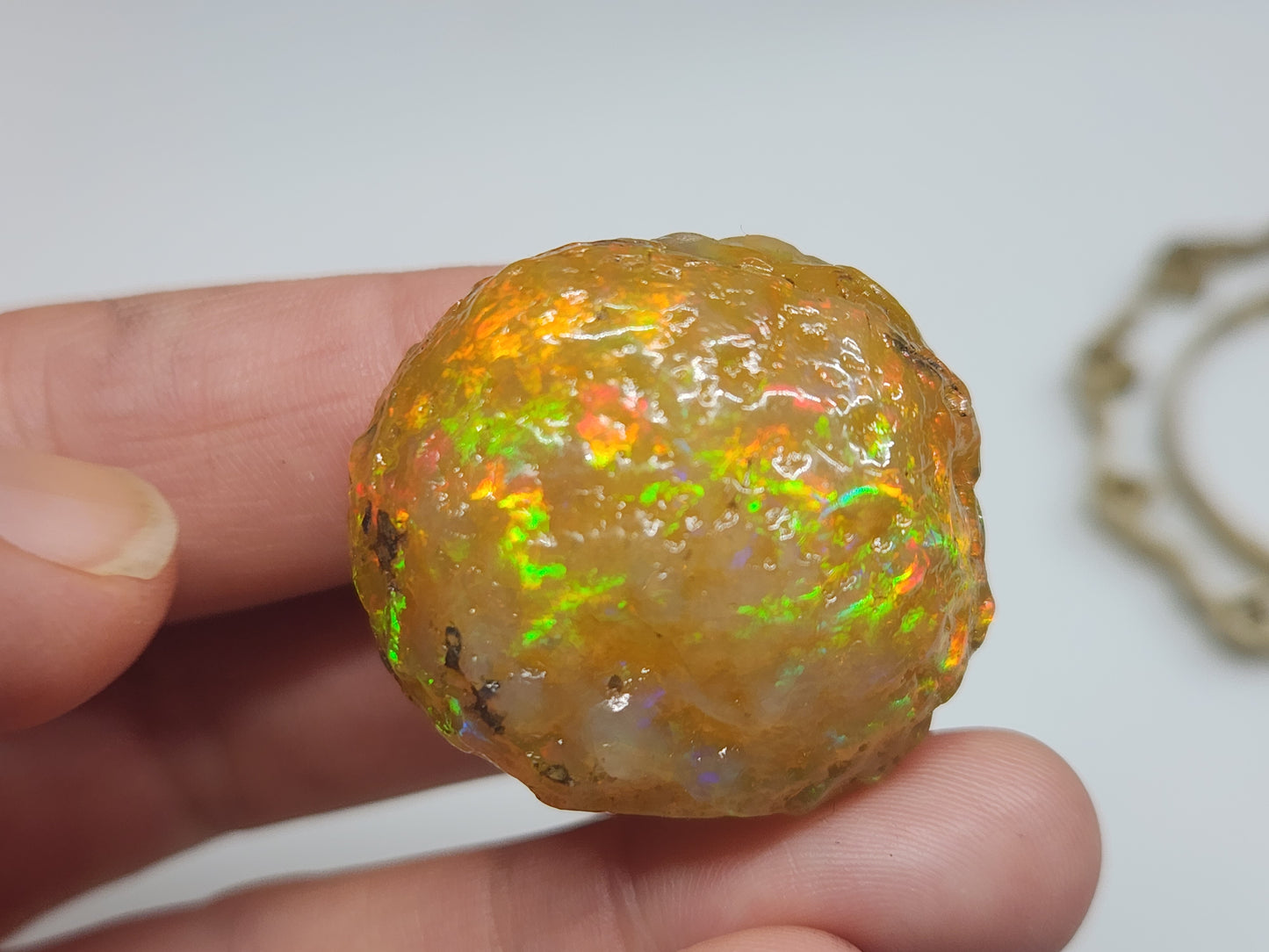 Natural Ethiopian Carved & Polished Opal Specimen #505
