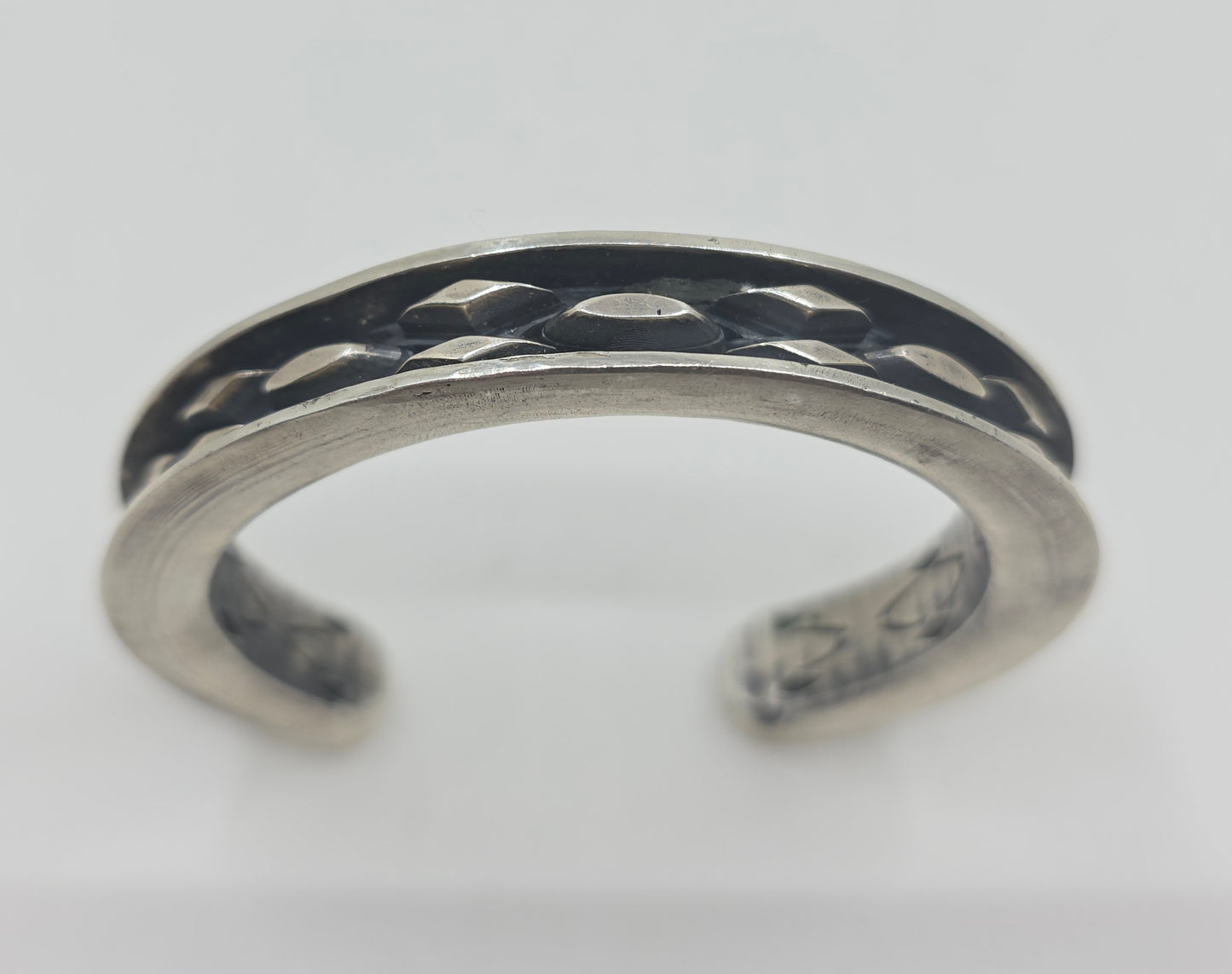 Rustic Sterling Silver Cuff Bracelet #602