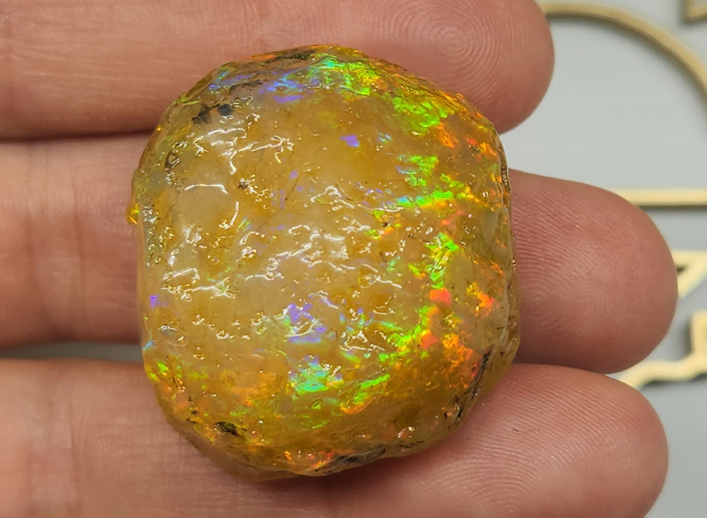 Natural Ethiopian Carved & Polished Opal Specimen #505