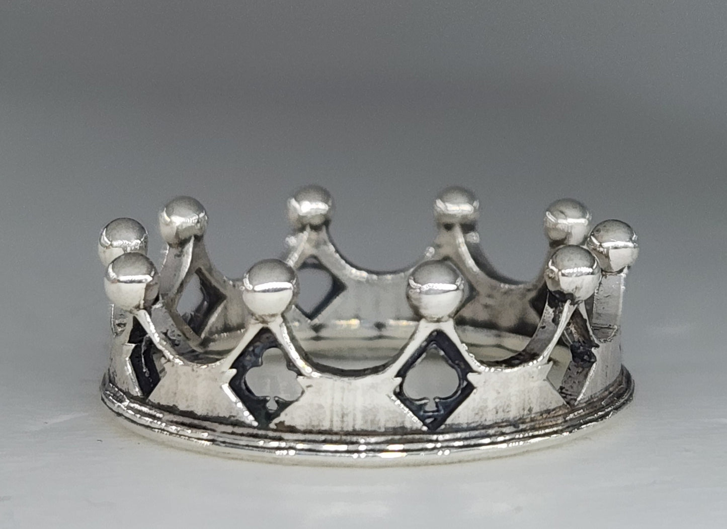 Made to Order Sterling Silver Crown Ring Band Men / Women Jewelry #484
