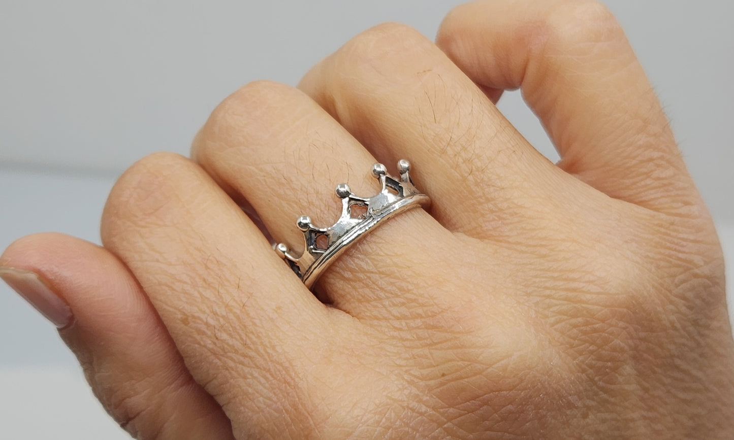 Made to Order Sterling Silver Crown Ring Band Men / Women Jewelry #484