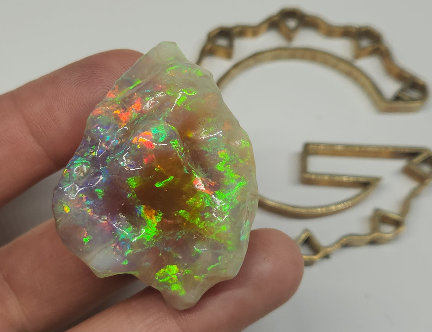 Natural Ethiopian Carved & Polished Opal Specimen #496