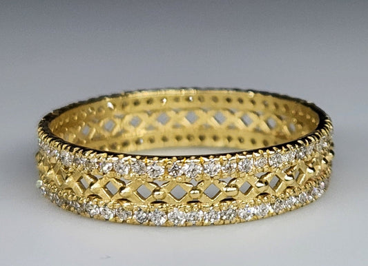 14k Yellow Gold Diamond Ring Band #458