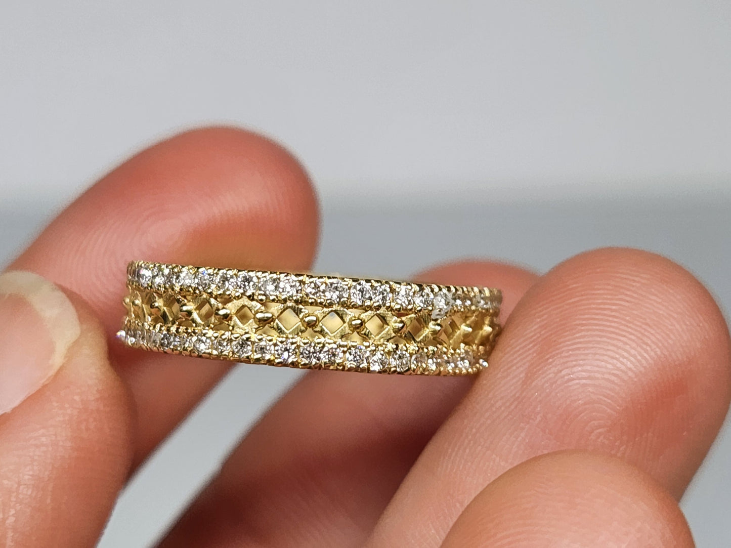 14k Yellow Gold Diamond Ring Band #458