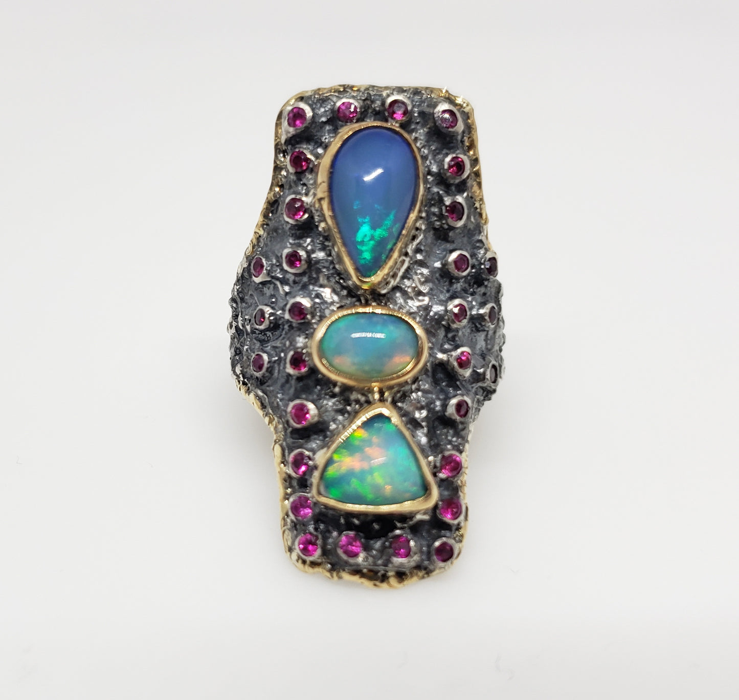 Opal Ruby Silver Ring