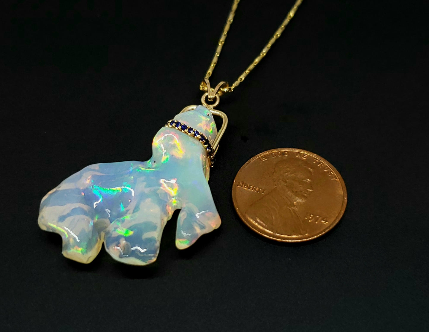 Carved Opal Pendant