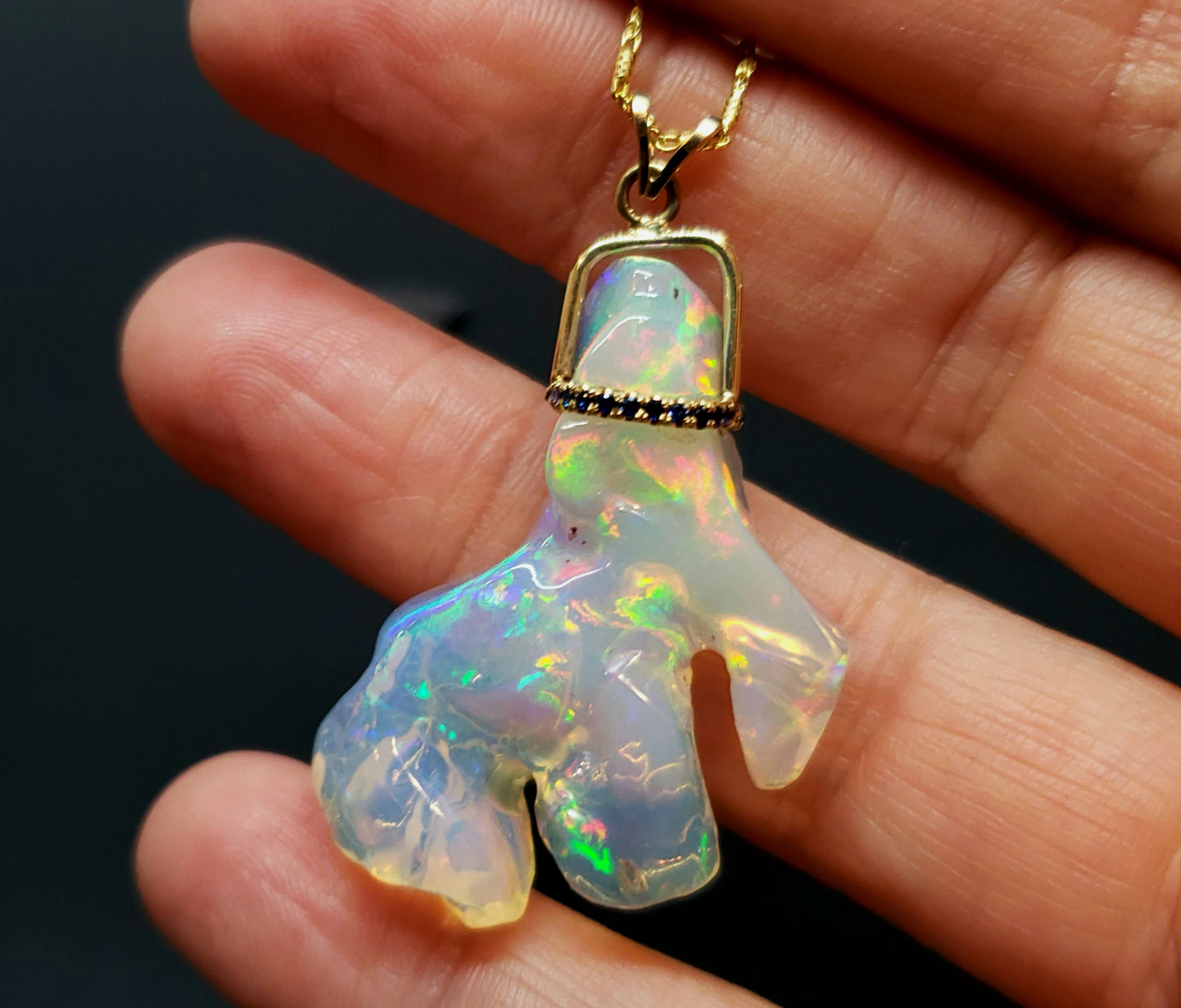 Carved Opal Pendant