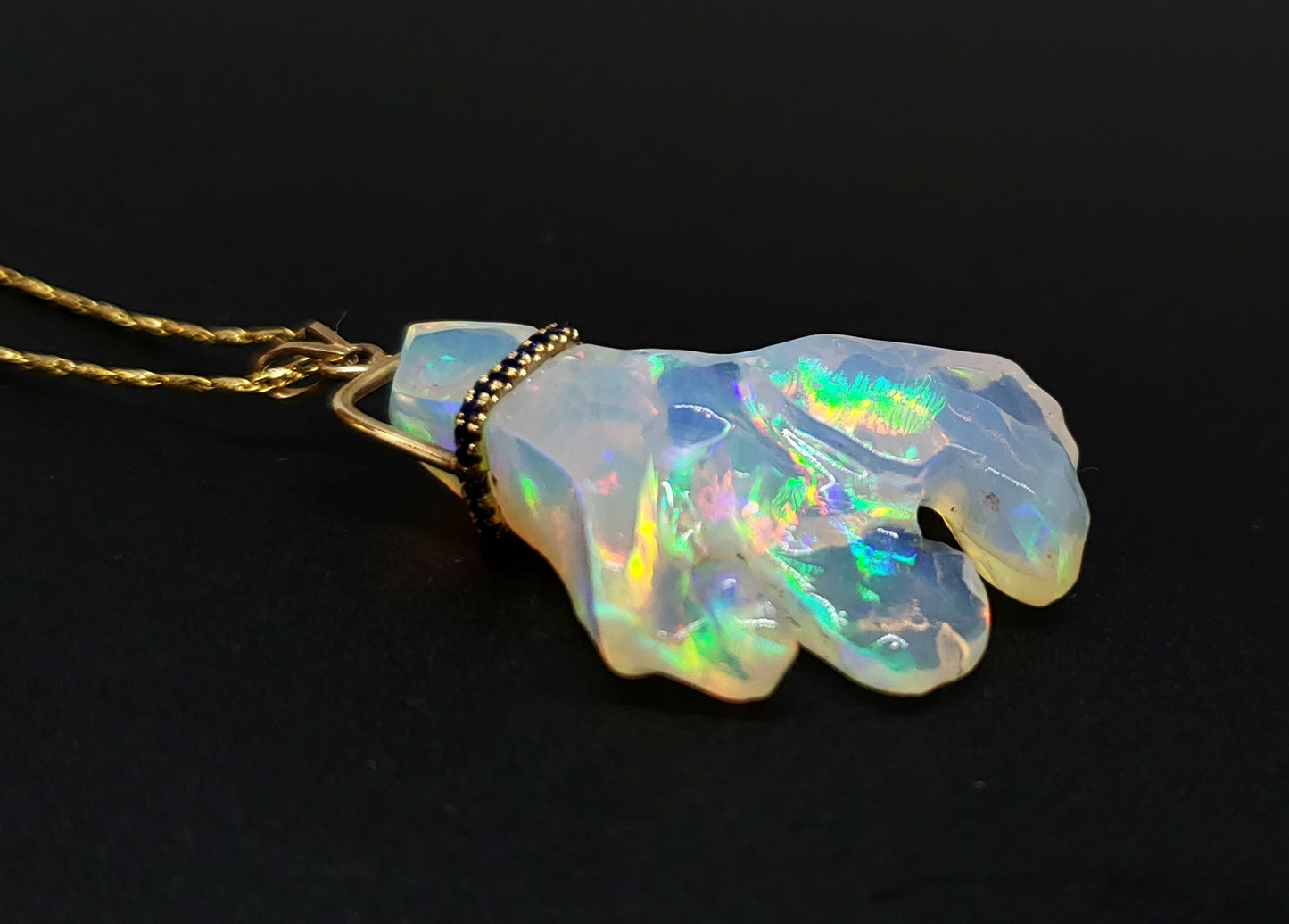 Carved Opal Pendant