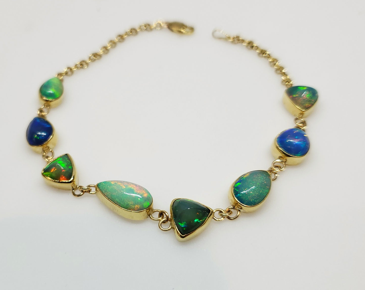 Opal Link Bracelet 14k Gold #104