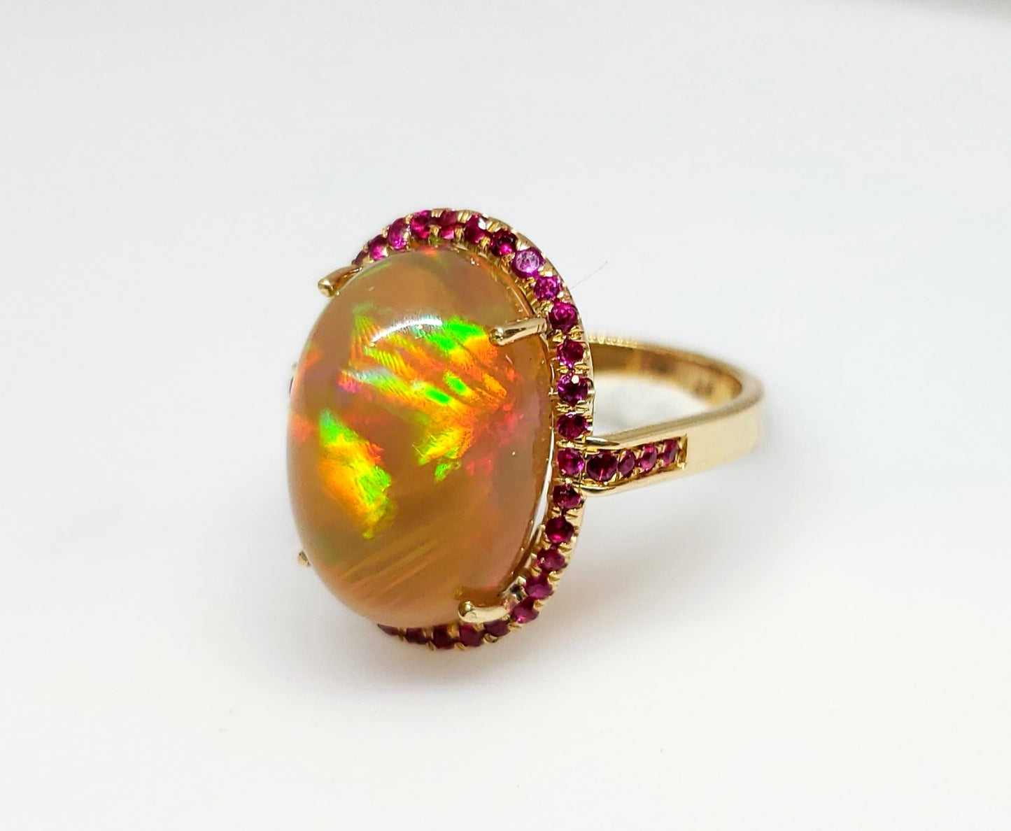 Opal Ruby Gold Ring