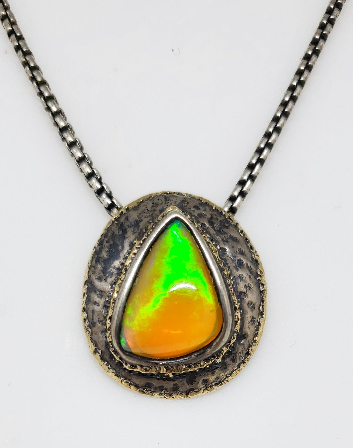 Opal Silver Pendant