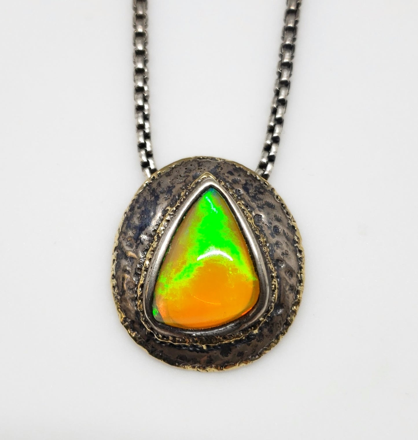 Opal Medallion Pendant Sterling Silver #122