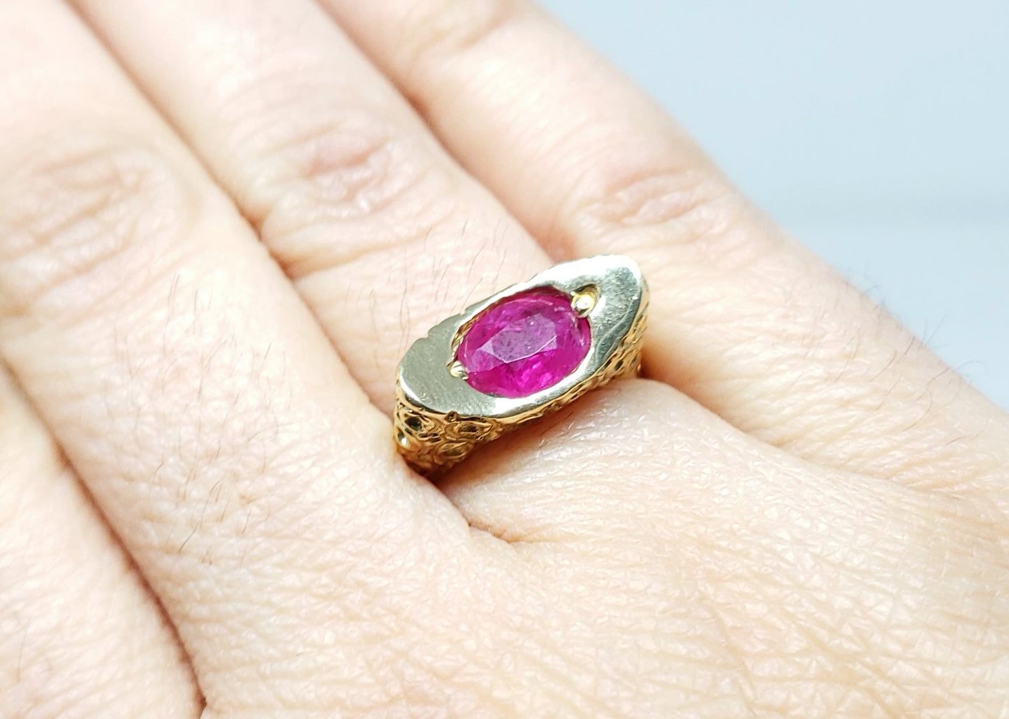 Ruby Ring 14 Karat Gold Jewelry #135