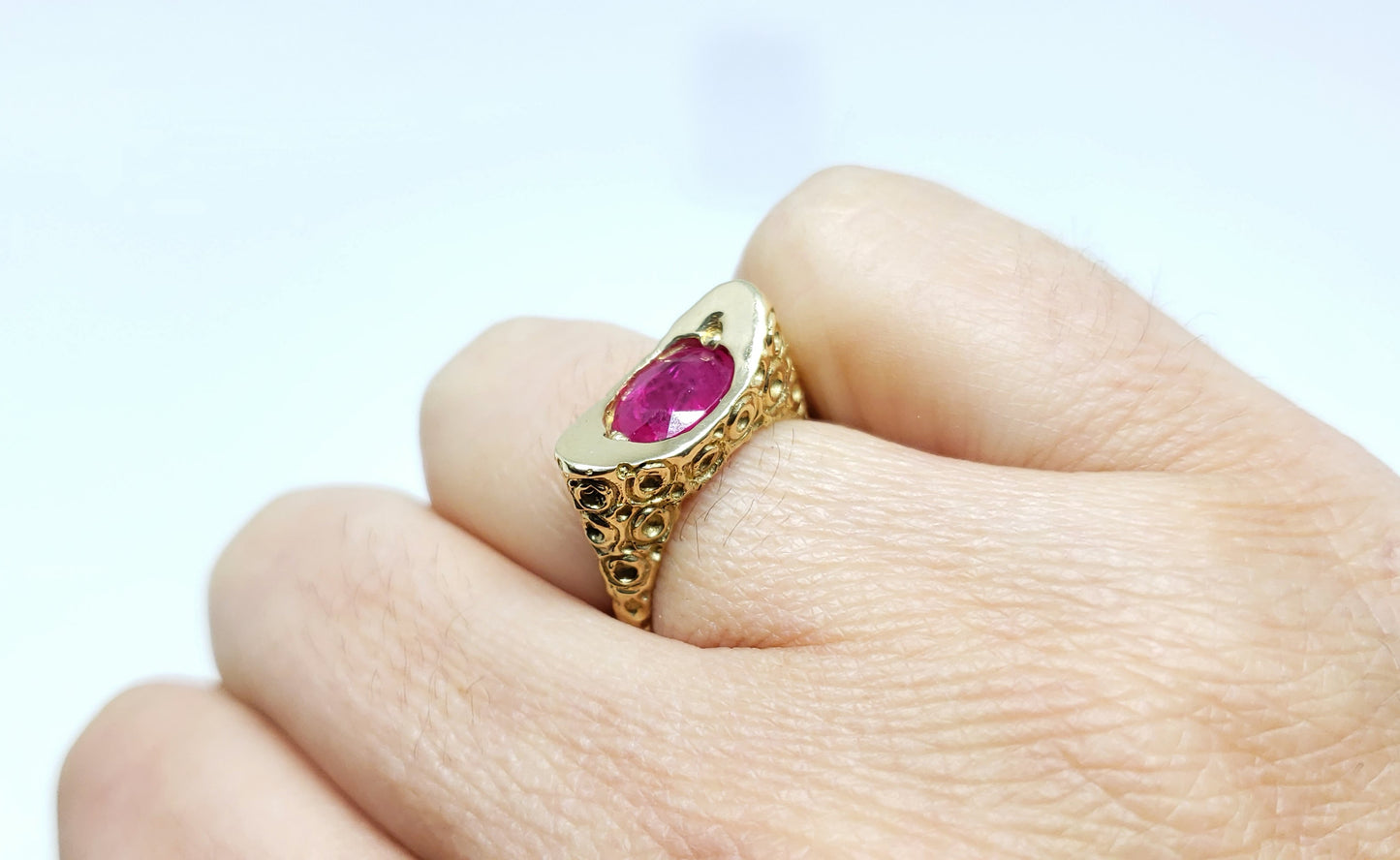 Ruby Ring 14 Karat Gold Jewelry #135