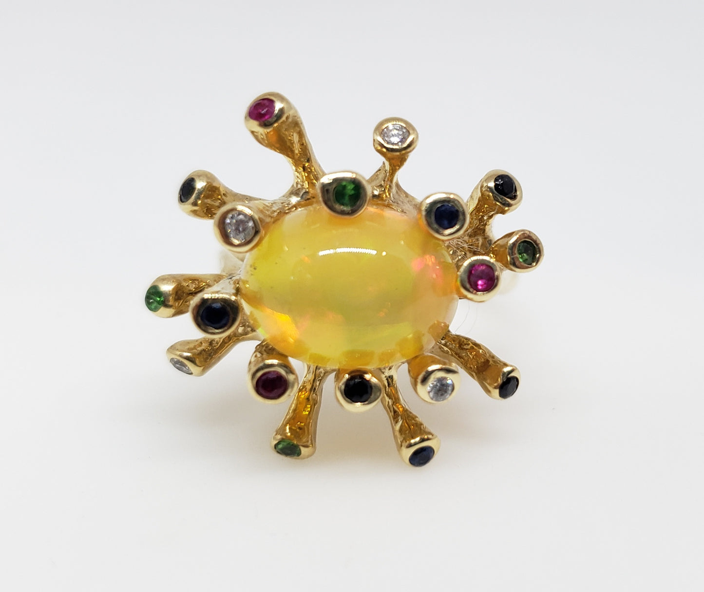 Opal & Color Gemstones 14k Gold Ring #161