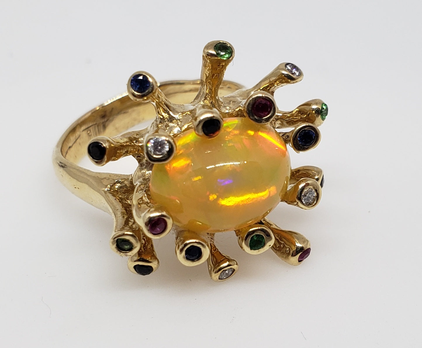 Opal & Color Gemstones 14k Gold Ring #161