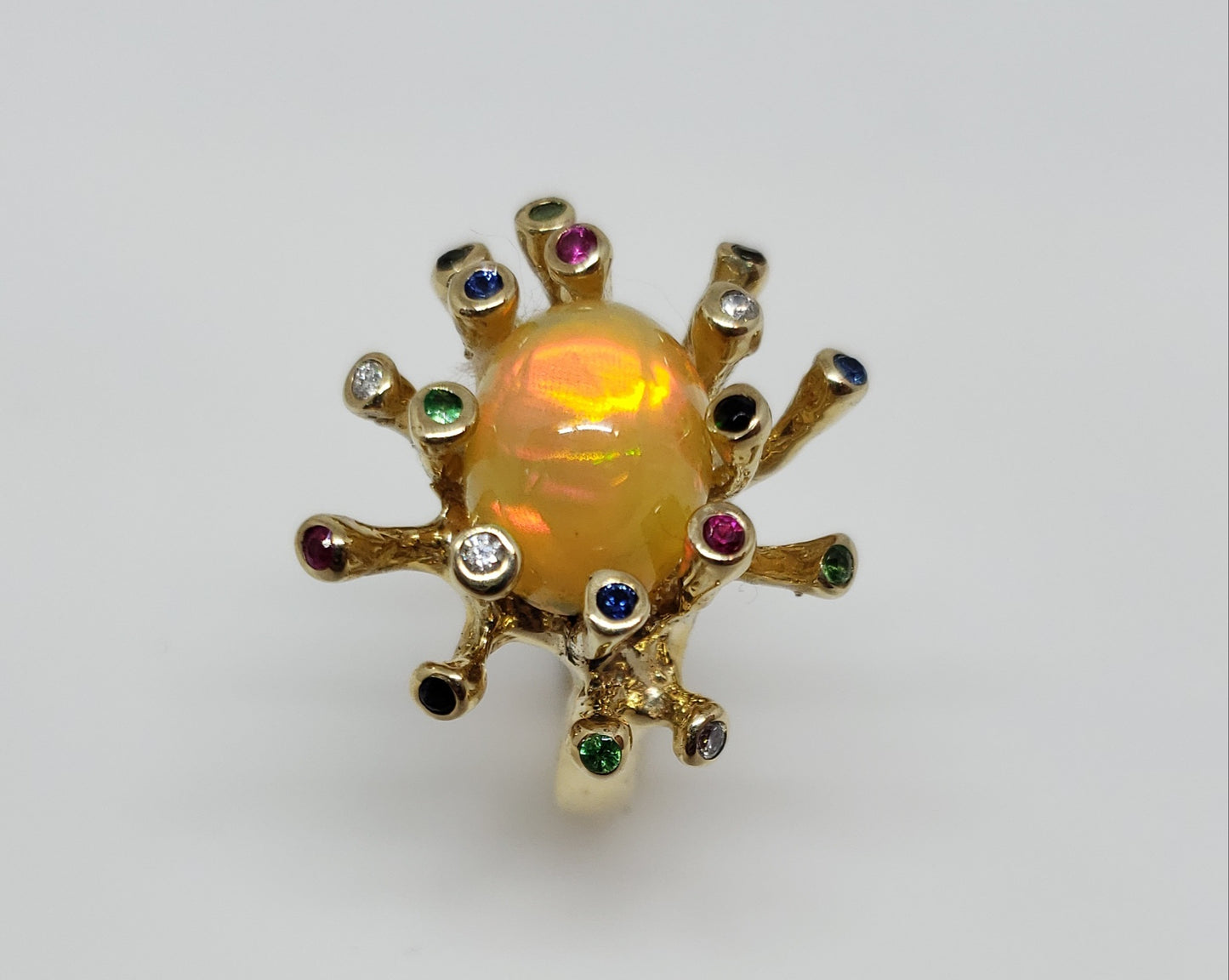 Opal & Color Gemstones 14k Gold Ring #161