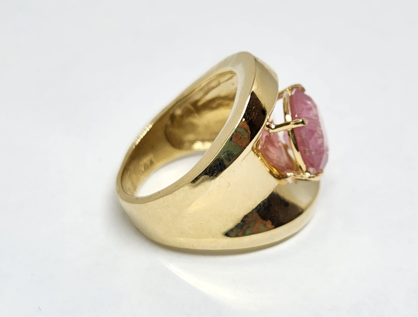 Pink Tourmaline Ring 14k Gold - Size 7 #344