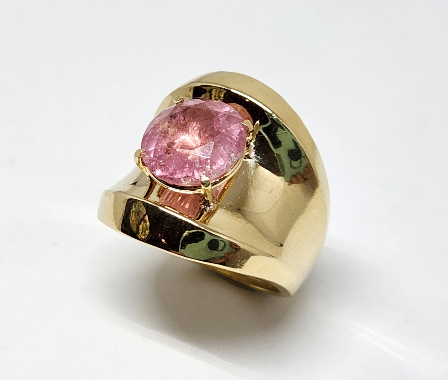 Pink Tourmaline Ring 14k Gold - Size 7 #344