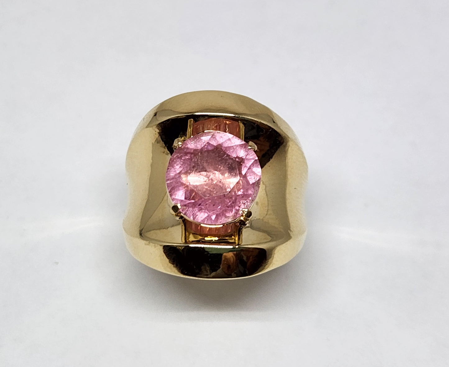 Pink Tourmaline Ring 14k Gold - Size 7 #344
