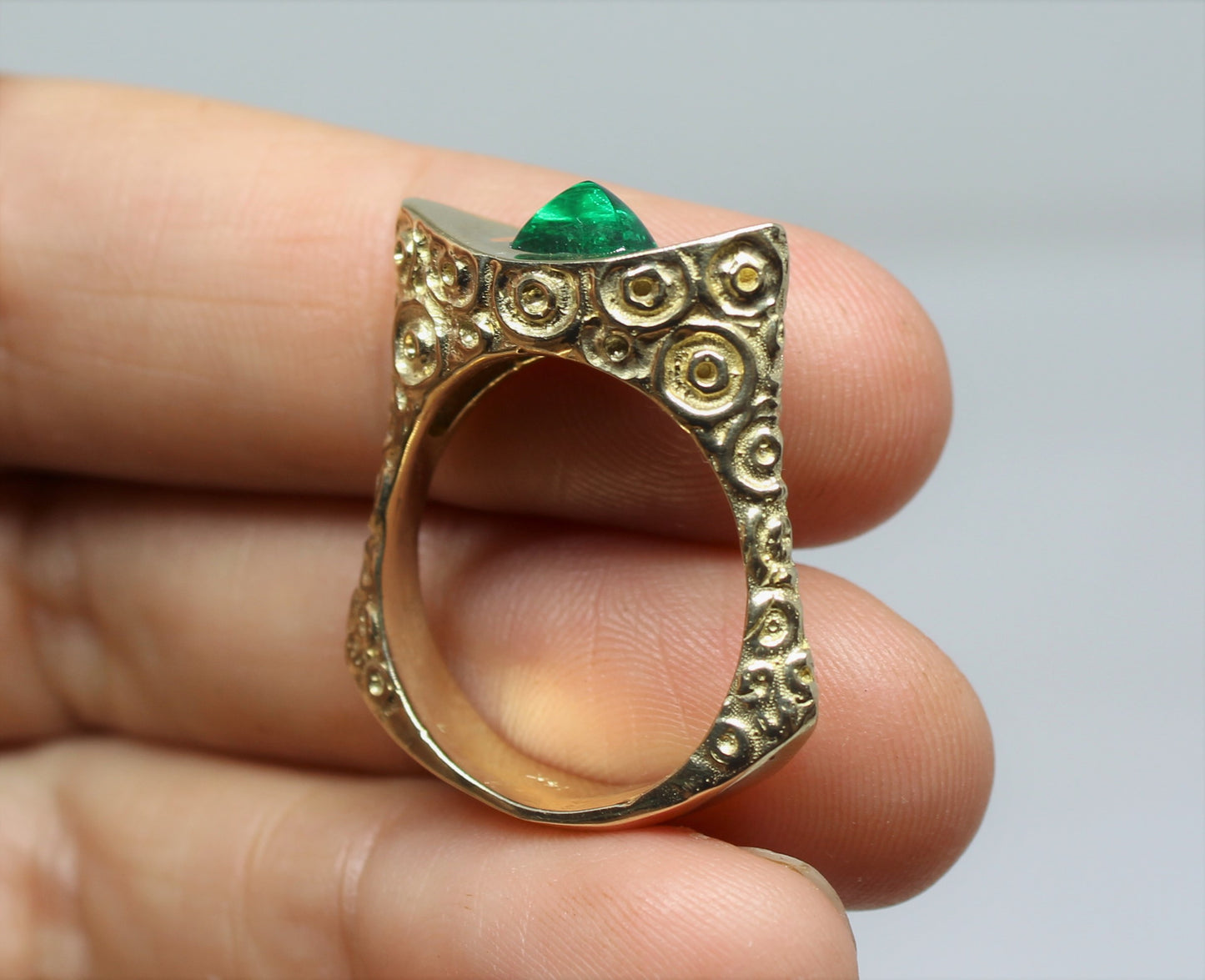 Emerald Ring 14k Gold - Gemstone Jewelry #229