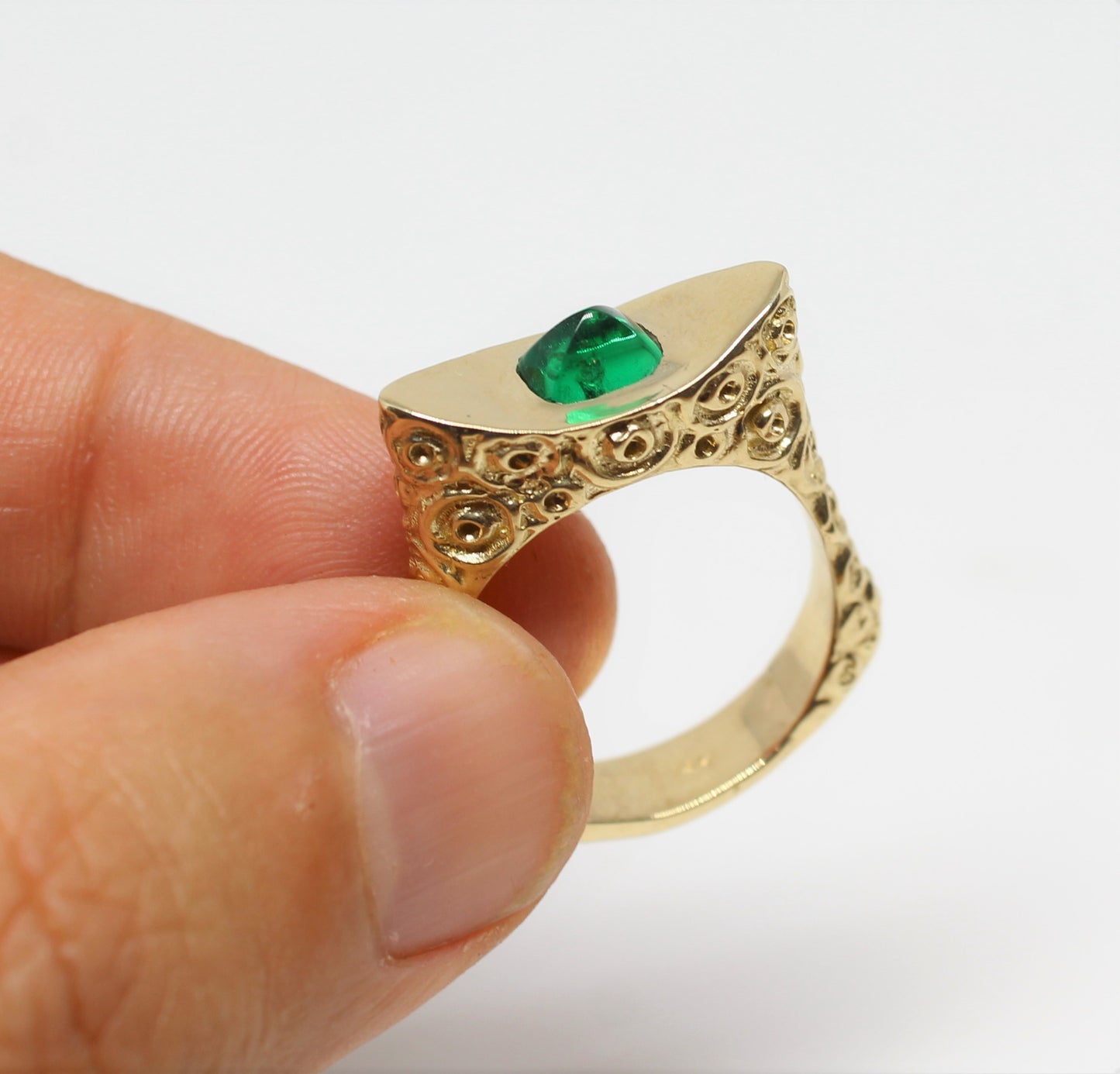 Emerald Ring 14k Gold - Gemstone Jewelry #229